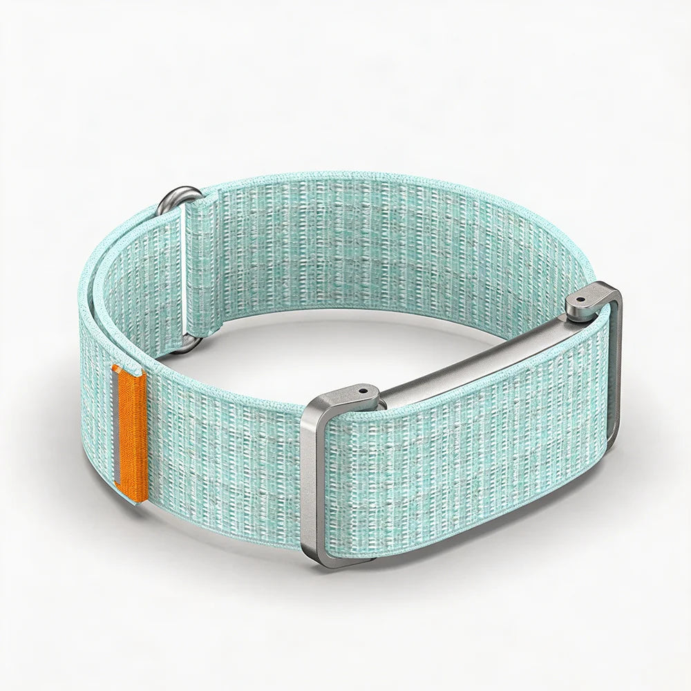 Metal Protective Case Nylon Strap For Google Fitbit Air Ultra-Slim Feather-Light Breathable Quick Release Replacement Wrist Band