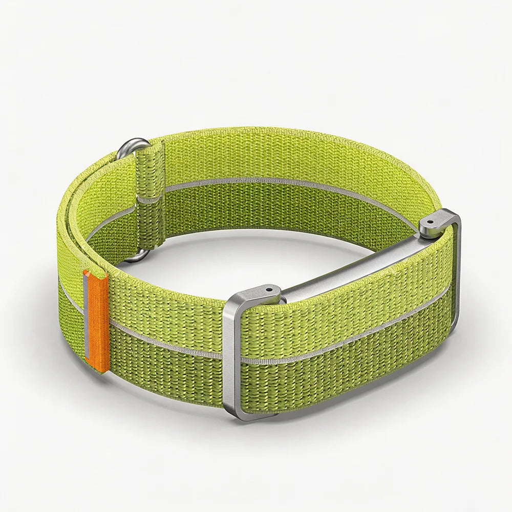 Metal Protective Case Nylon Strap For Google Fitbit Air Ultra-Slim Feather-Light Breathable Quick Release Replacement Wrist Band