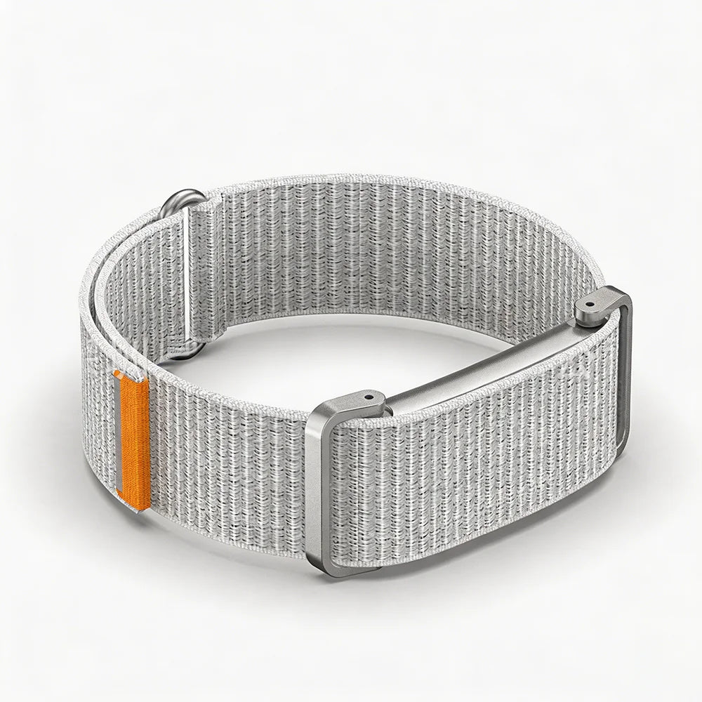 Metal Protective Case Nylon Strap For Google Fitbit Air Ultra-Slim Feather-Light Breathable Quick Release Replacement Wrist Band